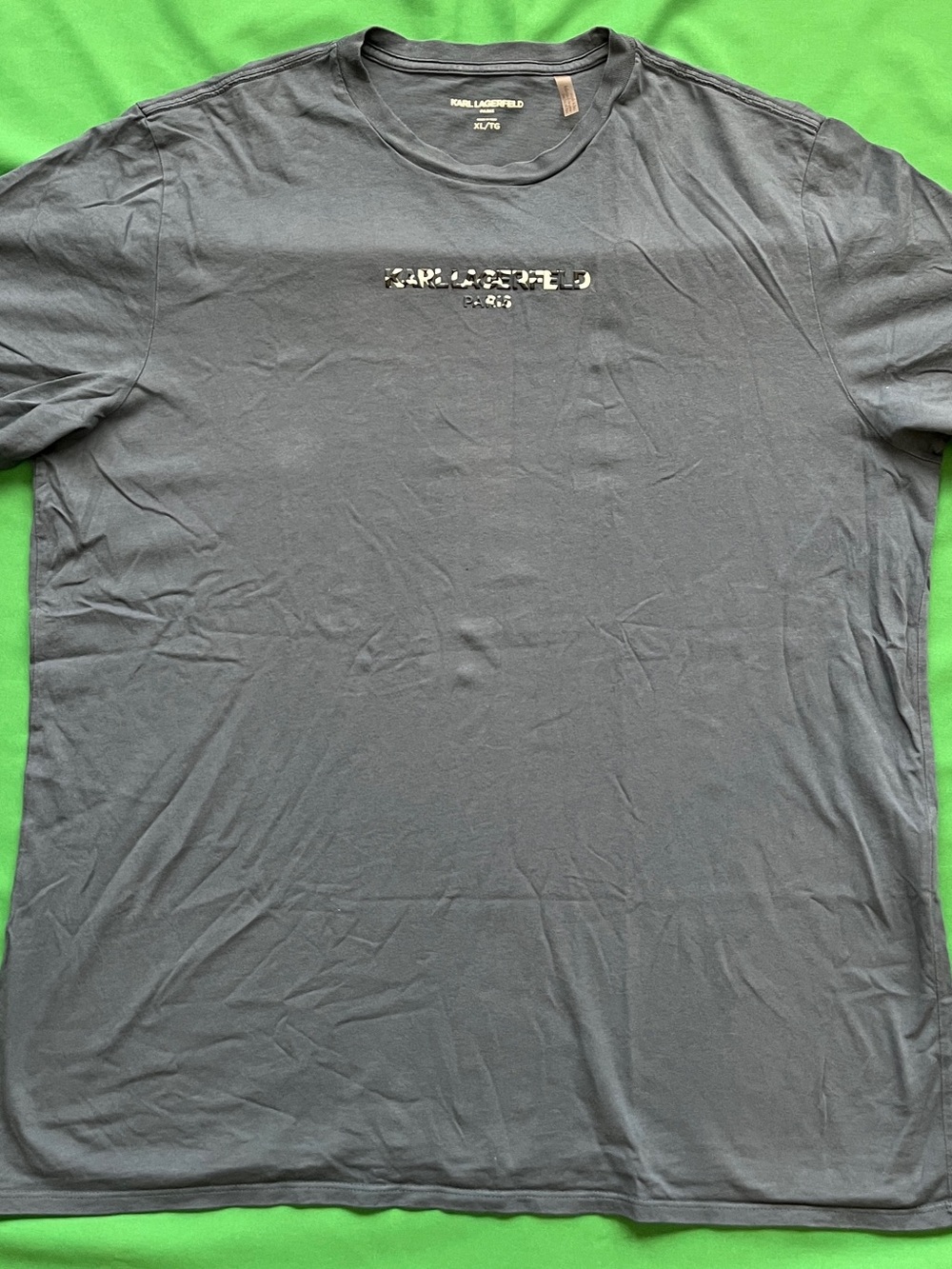 KARL LAGERFELD PARIS WOMEN'S T SHIRT-BLUE SZ XL